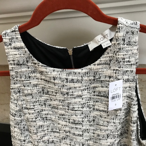 NWT ANN TAYLOR LOFT SHEATH DRESS IN TURNIP CREAM 0 - Picture 6 of 6